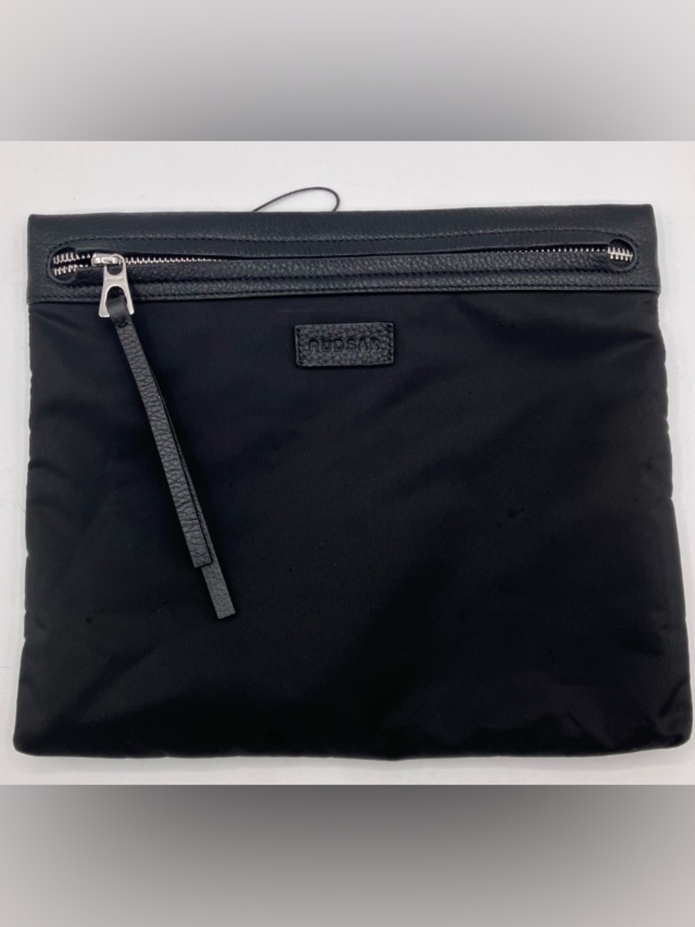 NWT RUDSAK CROSSBODY BAG BLACK NYLON AND LEATHER